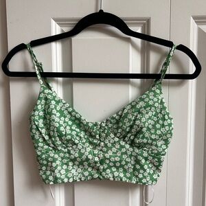 PRINCESS POLLY GREEN CROP TOP-0
